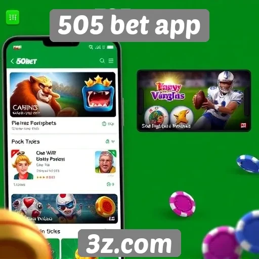 Variedade de jogos oferecidos no 505 bet app